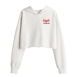 Women’s Crop Hoodie – Pure White